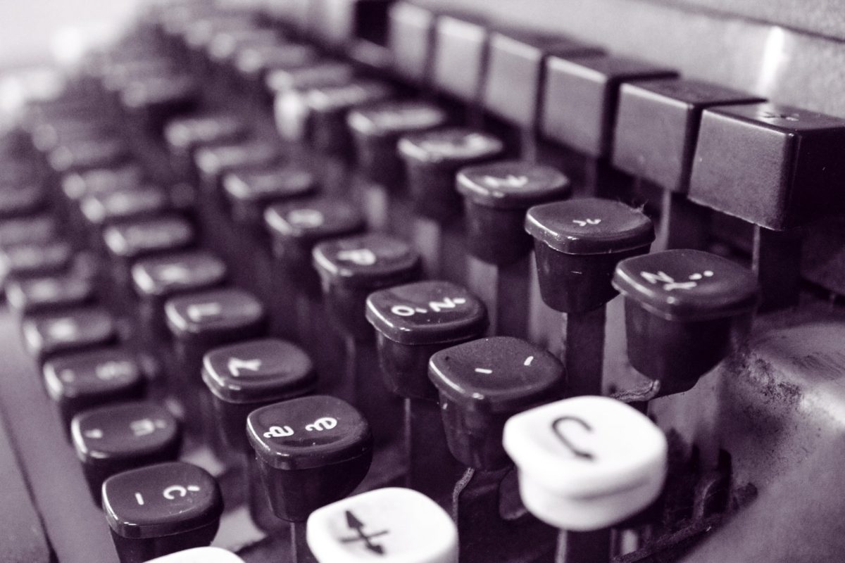 Tastatur einer Schreibmaschine